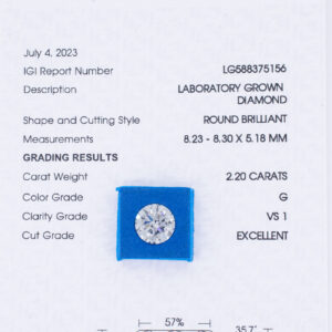 Round 2.2 ct G VS1