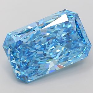 Radiant 7,09 ct Fancy Vivid Blue VS2