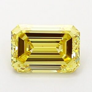 Emerald 0,91 ct Fancy Intense Yellow VVS2
