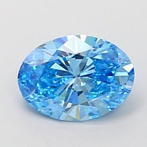 Oval 0.90 Ct Fancy Vivid Blue VS1