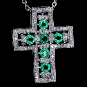 EMERALD CROSS PENDANT