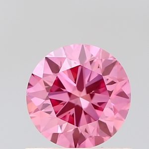 Round 0,77 ct Fancy Vivid Pink VVS2