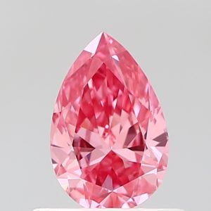 Pear 0,54 ct Fancy Vivid Pink VVS2