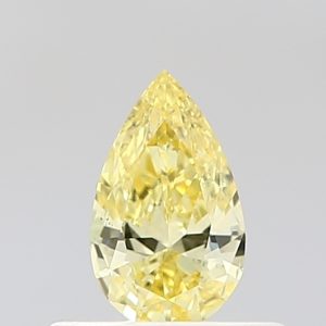 Pear 0,32 ct Fancy Vivid Yellow VS2