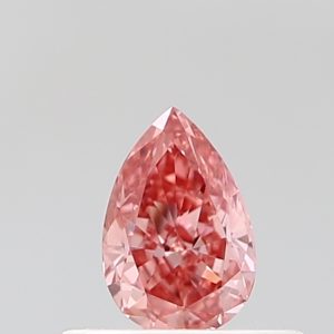 Pear 0,34 ct Fancy Vivid Pink VS1