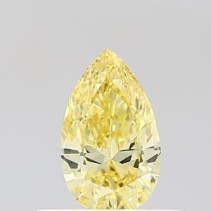 Pear 0,39 ct Fancy Vivid Yellow VS1