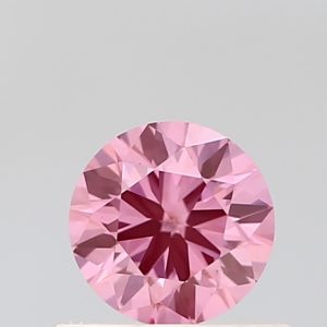 Round 0,52 ct Fancy Vivid Pink VS1