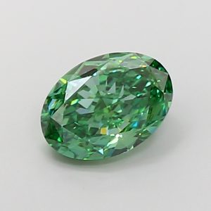 Oval Modified 3.72 ct Fancy Vivid Green VVS2