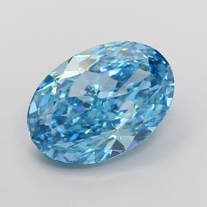 Oval Modified 3.64 ct Fancy Vivid Blue VS1