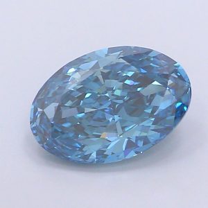 Oval Modified 3 ct Fancy Vivid Blue VVS2
