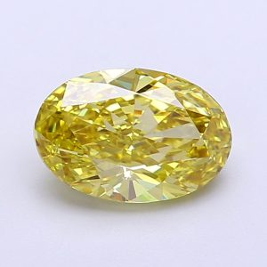 Oval Modified 1,76 ct Fancy Intense Yellow VVS2