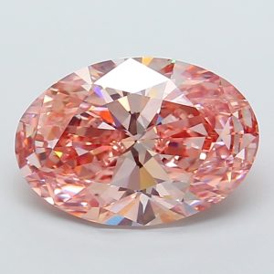 Oval 7,01 ct Fancy Vivid Brownish Pink VS1