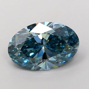 Oval 1.82 ct Fancy Vivid Greenish Blue VS1