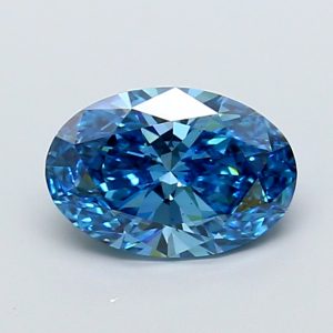 Oval 1,71 ct Fancy Vivid Blue VS1