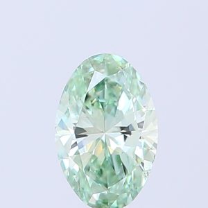 Oval 0,51 ct Fancy Vivid Green SI1