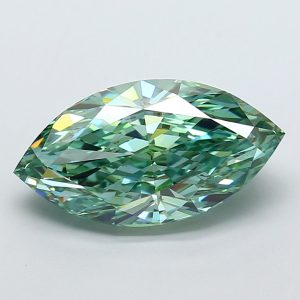 Marquise Modified 5.6 ct Fancy Vivid Green VS1