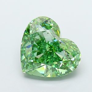 Heart Modified 6,03 ct Fancy Vivid Green VVS2