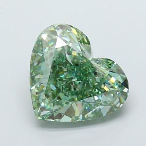 Heart Modified 5,03 ct Fancy Vivid Green VVS1