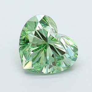 Heart 2,5 ct Fancy Vivid Green VS1