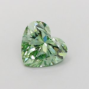 Heart 1,06 ct Fancy Vivid Green VS1