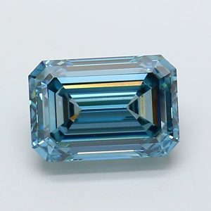 Emerald 3,2 ct Fancy Vivid Blue VS1