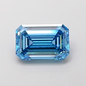 Emerald 2,04 ct Fancy Vivid Blue VS1