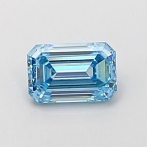 Emerald 0,56 ct Fancy Vivid Blue VS1