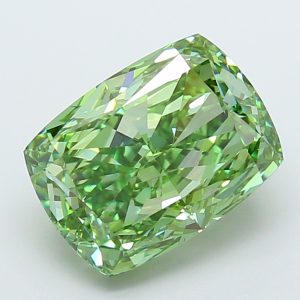 Cushion Modified 5,6 ct Fancy Vivid Green VVS2