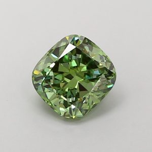 Cushion Modified 1,52 ct Fancy Vivid Green VS2