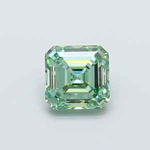 Asscher 1,02 ct Fancy Vivid Green SI1