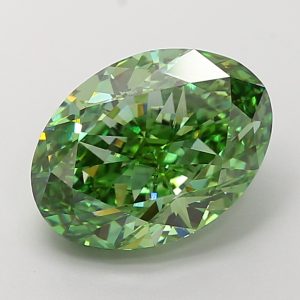Oval Modified 5.01 ct Fancy Vivid Green VS1