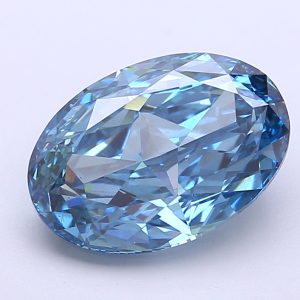 Oval Modified 4.05 ct Fancy Vivid Blue VS2