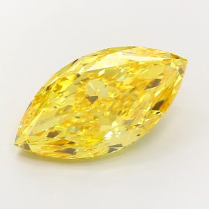 Marquise Modified 10,38 ct Fancy Vivid Yellow VS1