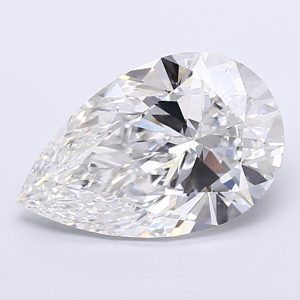 Pear 3.55 ct E VS1