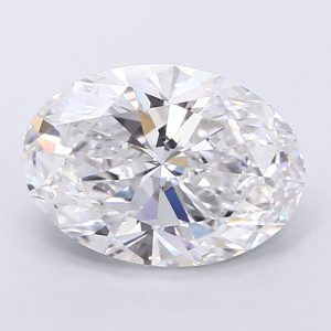 Oval 3.77 ct E VVS2