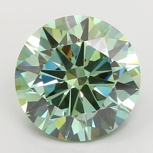 Round 5.31 ct Fancy Vivid Green VS1