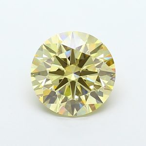 Round 4,01 ct Light Brownish Yellow VS1