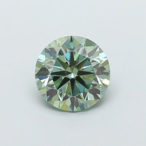 Round 1,52 ct Fancy Vivid Green VS2