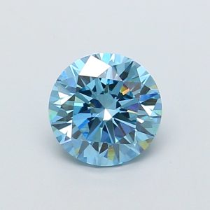 Round 1,37 ct Fancy Vivid Blue VVS2