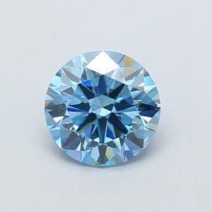 Round 1,37 ct Fancy Vivid Blue VVS2