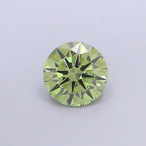 Round 0,98 ct Fancy Vivid Green VS1