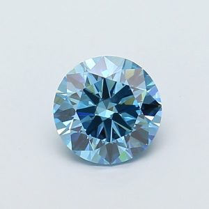 Round 0.94 ct Fancy Vivid Blue VS1
