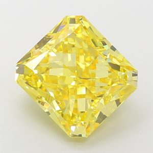 Radiant 7.04 ct Fancy Vivid Yellow VS1