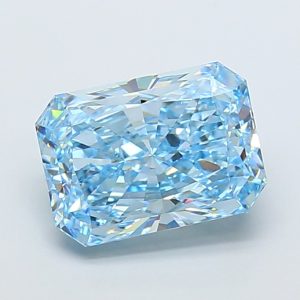 Radiant 5,6 ct Fancy Vivid Blue VVS2