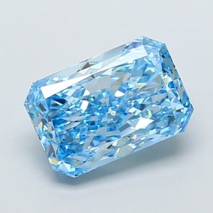Radiant 5.06 ct Fancy Vivid Blue VVS2