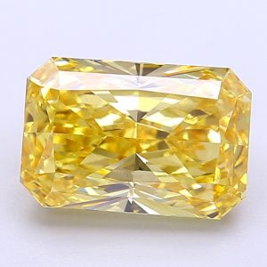 Radiant 3.43 ct Fancy Intense Yellow VS1
