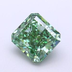Radiant 2,09 ct Fancy Vivid Green VVS2