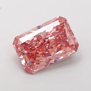 Radiant 1,73 ct Fancy Vivid Brownish Pink VS1