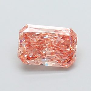 Radiant 1,31 ct Fancy Vivid Brownish Pink VS1