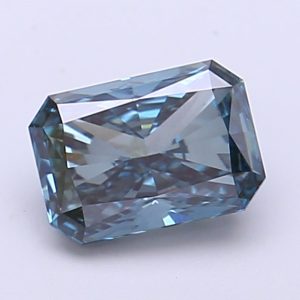 Radiant 1,13 ct Fancy Vivid Green Blue VS1